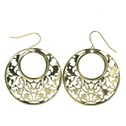 Filigree Dangle-Earrings Gold-Tone Color #LQE3222