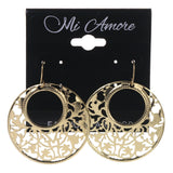 Filigree Dangle-Earrings Gold-Tone Color #LQE3222