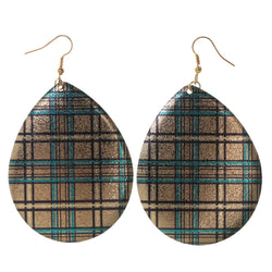 Colorful  Plaid Dangle-Earrings #LQE3244