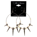 Colorful  AB Finish Spike Dangle-Earrings #LQE3248