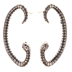 Snake Dangle-Earrings Silver-Tone Color #LQE3251