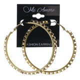 Gold-Tone Metal Hoop-Earrings #LQE3254