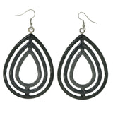 Black & Gray Colored Metal Dangle-Earrings #LQE3316