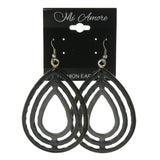 Black & Gray Colored Metal Dangle-Earrings #LQE3316