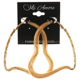 Heart Hoop-Earrings Gold-Tone Color  #LQE3334