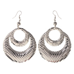 Silver-Tone Metal Dangle-Earrings #LQE3370