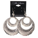 Silver-Tone Metal Dangle-Earrings #LQE3370