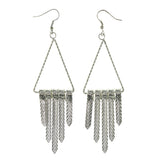 Silver-Tone Metal Dangle-Earrings #LQE3371