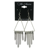 Silver-Tone Metal Dangle-Earrings #LQE3371