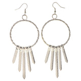 Silver-Tone Metal Dangle-Earrings #LQE3372