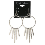 Silver-Tone Metal Dangle-Earrings #LQE3372