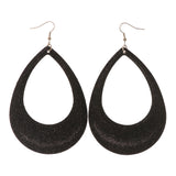 Black Metal Dangle-Earrings #LQE3374