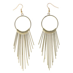 Gold-Tone Metal Dangle-Earrings #LQE3382