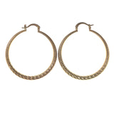 Gold-Tone Metal Hoop-Earrings #LQE3428