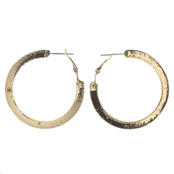Gold-Tone Metal Hoop-Earrings #LQE3434