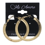 Gold-Tone Metal Hoop-Earrings #LQE3434