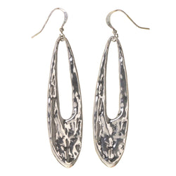 Silver-Tone Metal Dangle-Earrings #LQE3444