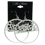 Silver-Tone Metal Dangle-Earrings