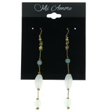 Gold-Tone & Multi Colored Metal Drop-Dangle-Earrings With Crystal Accents