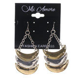 Silver-Tone & Gold-Tone Colored Metal Dangle-Earrings #LQE3470