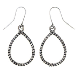 Silver-Tone Metal Dangle-Earrings #LQE3515