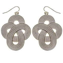 White & Gold-Tone Colored Metal Dangle-Earrings #LQE3519