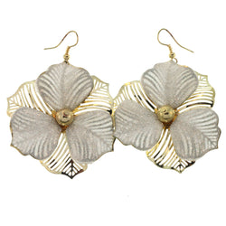 Silver-Tone & Gold-Tone Metal Dangle-Earrings