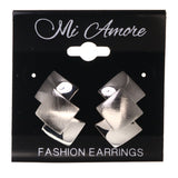 Silver-Tone Metal Dangle-Earrings #LQE3553