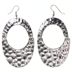 Silver-Tone Metal Dangle-Earrings #LQE3566