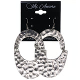 Silver-Tone Metal Dangle-Earrings #LQE3566