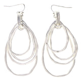 Silver-Tone Metal Dangle-Earrings #LQE3567