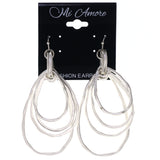 Silver-Tone Metal Dangle-Earrings #LQE3567