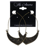 Filigree Hoop-Earrings Gold-Tone Color  #LQE3570