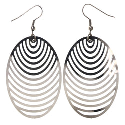 Silver-Tone Metal Dangle-Earrings #LQE3577