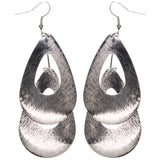 Silver-Tone Metal Dangle-Earrings #LQE3580