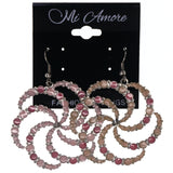 Unique Different Dangle-Earrings Pink & Peach Colored #LQE3594