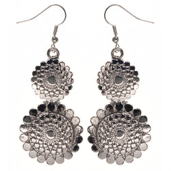 Silver-Tone Metal Dangle-Earrings #LQE3598