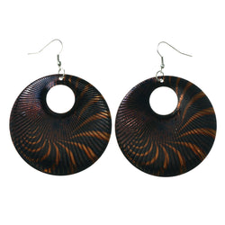 Black & Brown Colored Metal Dangle-Earrings #LQE3618