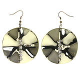 Gold-Tone Acrylic Dangle-Earrings With Crystal Accents #LQE3636