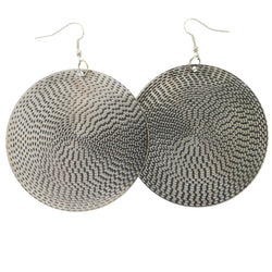 Silver-Tone Metal Dangle-Earrings