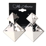 Silver-Tone Acrylic Drop-Dangle-Earrings #LQE3648