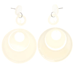 White Acrylic Drop-Dangle-Earrings #LQE3649