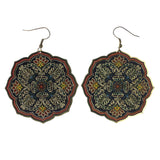 Gold-Tone & Multi Colored Metal Dangle-Earrings #LQE3666