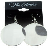 Silver-Tone Metal Dangle-Earrings