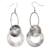 Silver-Tone Metal Dangle-Earrings #LQE3674