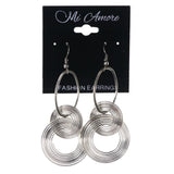 Silver-Tone Metal Dangle-Earrings #LQE3674