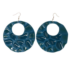 Glitter Sparkle Dangle-Earrings Blue Color  #LQE3676