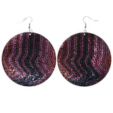 Red & Pink Colored Metal Dangle-Earrings #LQE3678