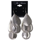 Silver-Tone Metal Chandelier-Earrings #LQE3683