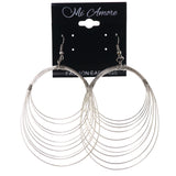 Silver-Tone Metal Dangle-Earrings #LQE3687